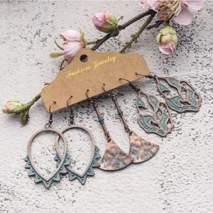 B2G1 Tribal Bohemian Vintage Statement Earrings